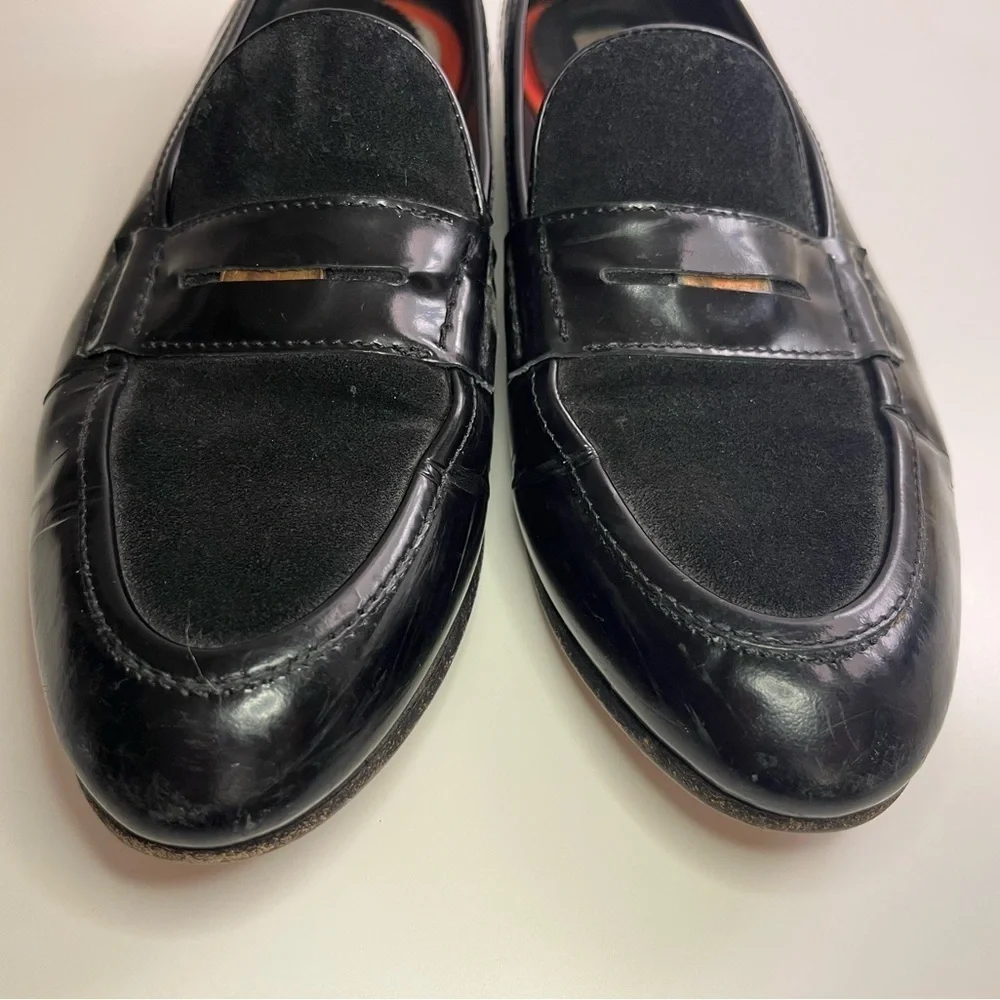 Rag & Bone Black Patent Leather and Suede Dina Penny Loafers EU 37.5 US 7 Classy